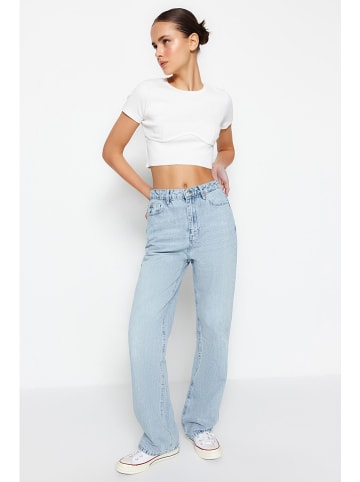 trendyol Spijkerbroek - mom fit - lichtblauw