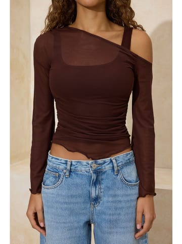 trendyol Bluse in Braun