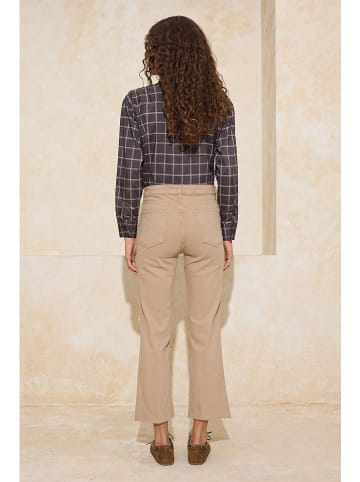 trendyol Dżinsy - Flare fit - w kolorze jasnobrązowym