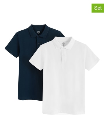 COOL CLUB 2-delige set: Poloshirts donkerblauw/wit