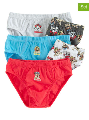 COOL CLUB Slipki (5 par) w kolorze szaro-błękitno-czerwonym