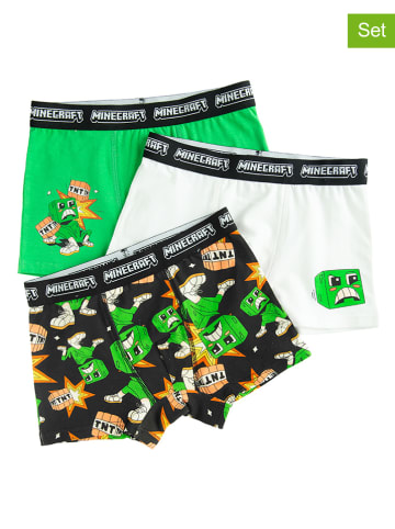 COOL CLUB 3er-Set: Boxershorts in Grün/ Weiß/ Schwarz