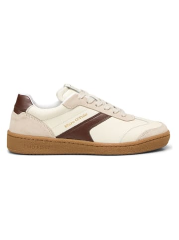 Marc O'Polo Shoes Leren sneakers crème/bruin