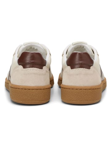 Marc O'Polo Shoes Skórzane sneakersy w kolorze brązowo-kremowym