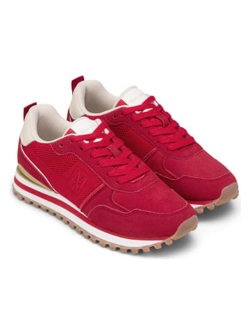 Marc O'Polo Shoes Skórzane sneakersy w kolorze czerwonym