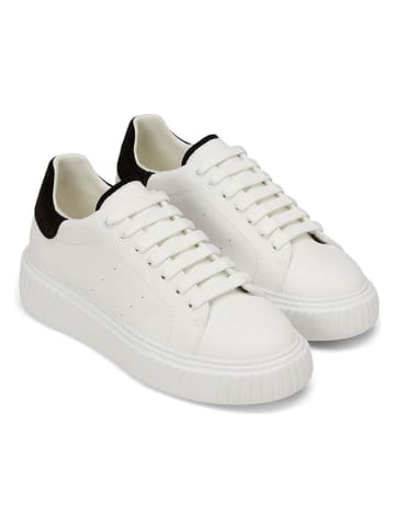 Marc O'Polo Shoes Skórzane sneakersy w kolorze biało-czarnym