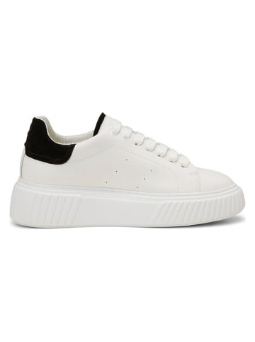 Marc O'Polo Shoes Skórzane sneakersy w kolorze biało-czarnym