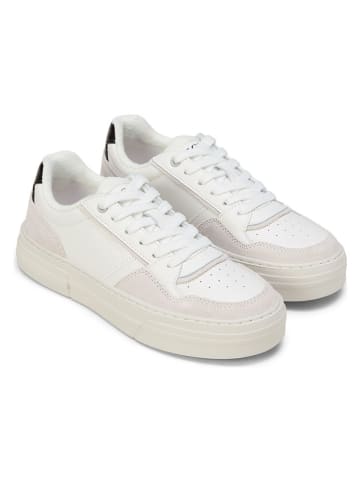 Marc O'Polo Shoes Leder-Sneakers in Weiß/ Schwarz