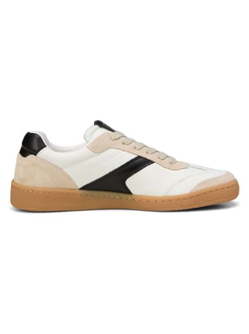 Marc O'Polo Shoes Leder-Sneakers in Weiß/ Schwarz/ Beige