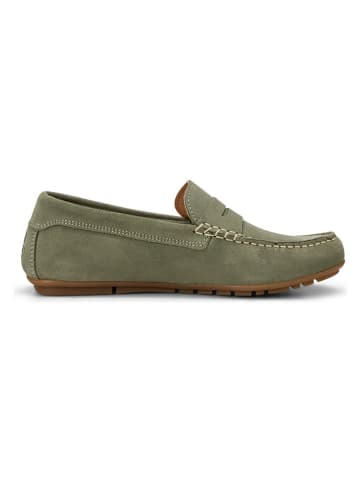Marc O'Polo Shoes Skórzane mokasyny w kolorze khaki