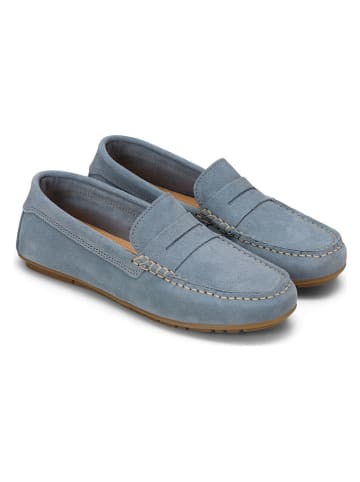 Marc O'Polo Shoes Leren mocassins lichtblauw