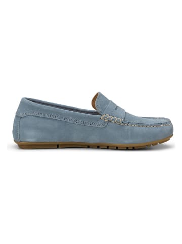 Marc O'Polo Shoes Leder-Mokassins in Hellblau