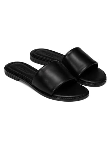 Marc O'Polo Shoes Leder-Pantoletten in Schwarz
