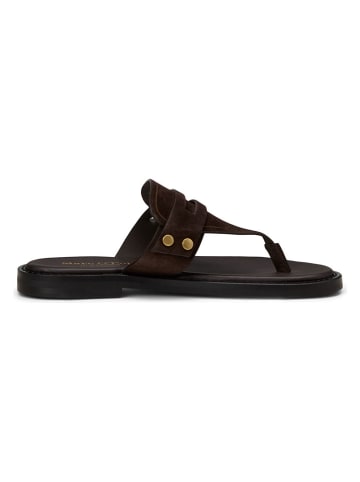 Marc O'Polo Shoes Leder-Zehentrenner in Braun