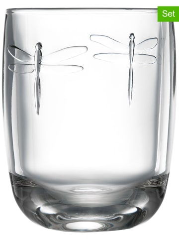 La Rochère France 6-delige set: glazen "Libellules" transparant - 280 ml