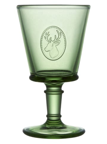 La Rochère France 6er-Set: Weingläser "Alpin Deer" in Mint - 260 ml