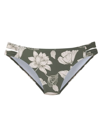 s.Oliver Bikini-Hose in Dunkelgrün/ Creme