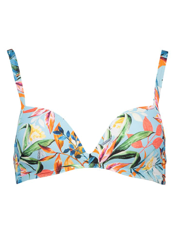 Venice Beach Bikini-Oberteil in Hellblau/ Bunt