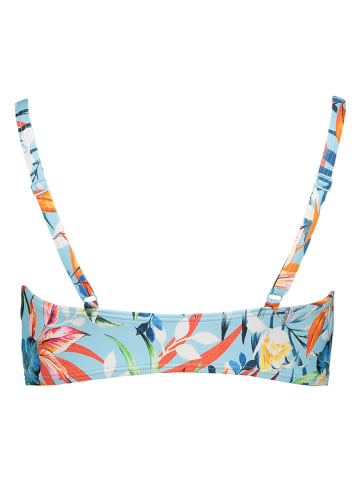 Venice Beach Bikini-Oberteil in Hellblau/ Bunt