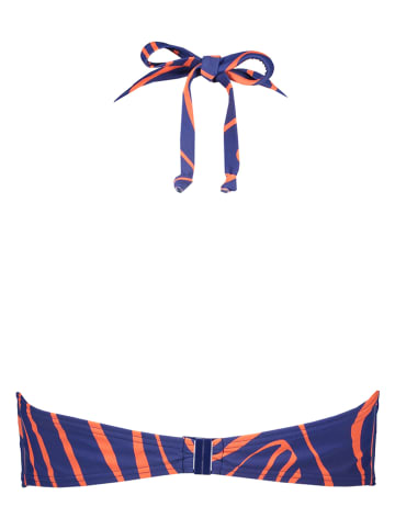 Buffalo Bikini-Oberteil in Dunkelblau/ Orange
