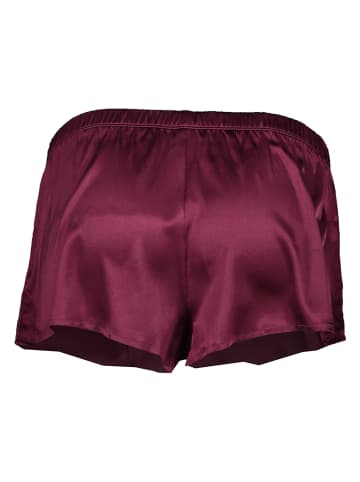 LASCANA Pyjama-Shorts in Bordeaux