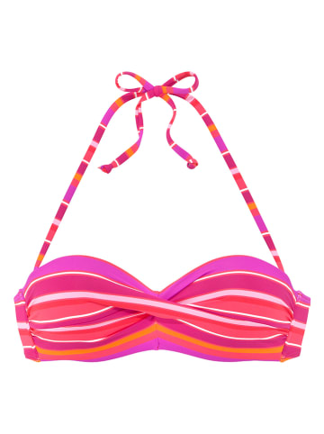 s.Oliver Biustonosz bikini w kolorze różowo-fioletowym