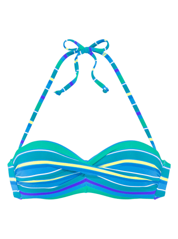 s.Oliver Biustonosz bikini w kolorze turkusowo-niebieskim