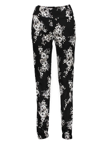 LASCANA Pyjama-Hose in Schwarz/ Creme