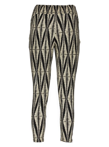 LASCANA Pyjama-Hose in Schwarz/ Beige
