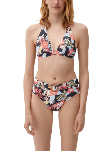 s.Oliver Bikini-Hose in Schwarz/ Hellblau/ Koralle