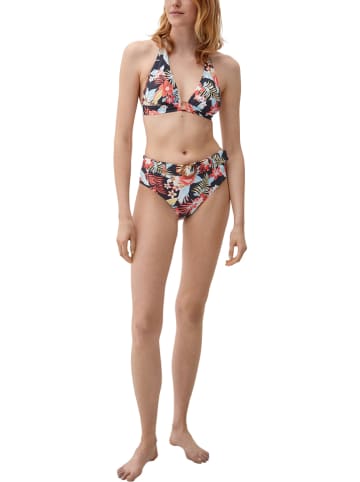 s.Oliver Bikini-Hose in Schwarz/ Hellblau/ Koralle