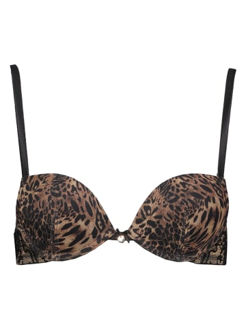 LASCANA Push-up-BH in Camel/ Schwarz