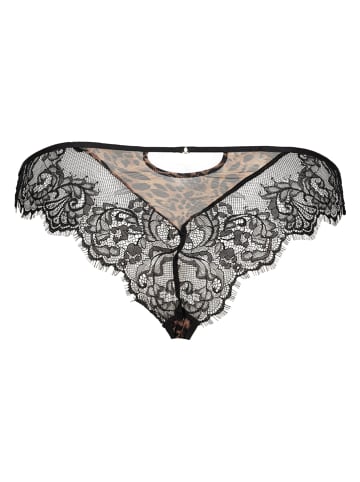 LASCANA Slip zwart/beige