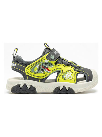 Bull Boys Halbsandalen "T-Rex" in Anthrazit/ Gelb