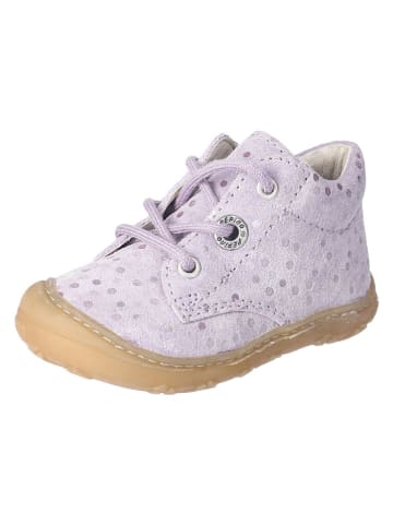 PEPINO Skórzane buty "Dots" w kolorze fioletowym do nauki chodzenia