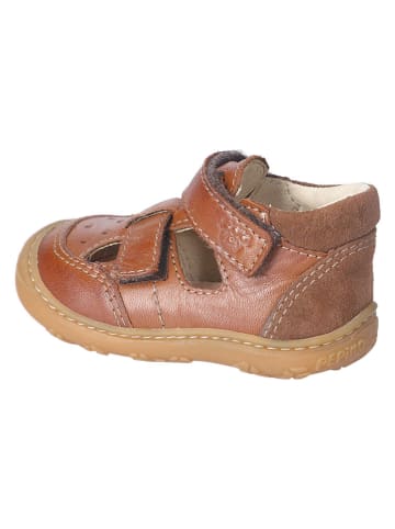PEPINO Leder-Halbsandalen "Eni" in Hellbraun