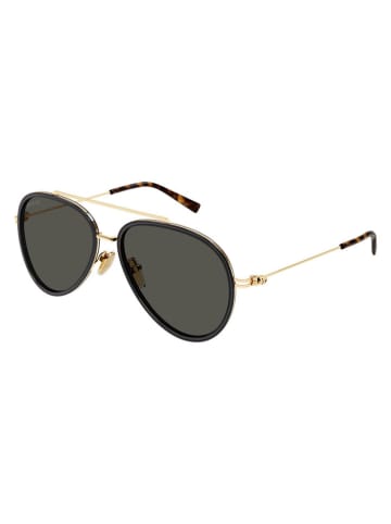 Gucci Heren zonnebril zwart/goudkleurig
