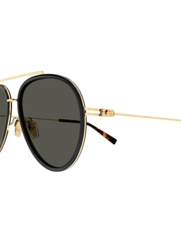 Gucci Męskie okulary przeciwsłoneczne w kolorze złoto-czarnym