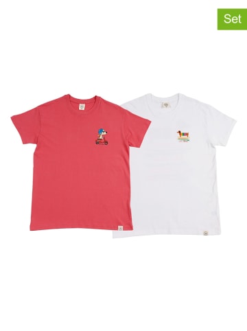 The Time of Bocha 2-delige set: shirts wit/rood