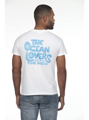 The Time of Bocha 2er-Set: Shirts in Weiß/ Dunkelblau