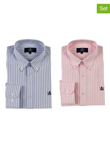 The Time of Bocha 2-delige set: blouses - regular fit - lichtroze/lichtblauw