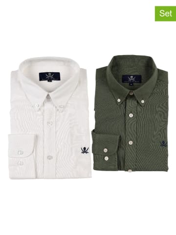 The Time of Bocha Koszule (2 szt.) - Regular fit - w kolorze khaki i białym