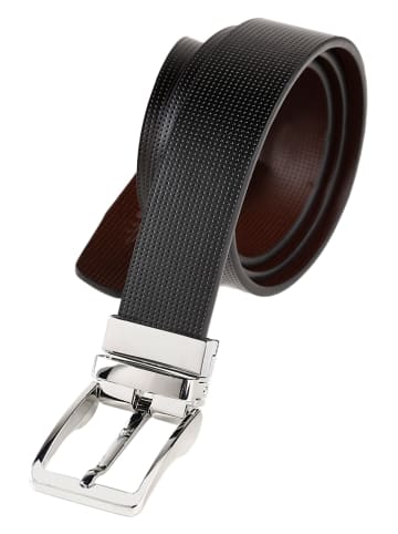 The Time of Bocha Leren riem bruin/zwart