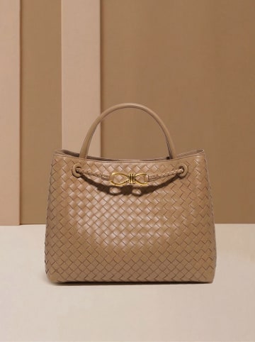 SUVRAI Henkeltasche in Hellbraun - (B)30 x (H)23 x (T)13 cm