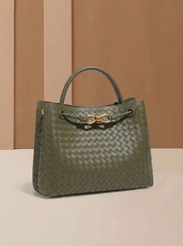 SUVRAI Henkeltasche in Khaki - (B)30 x (H)23 x (T)13 cm