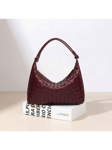 SUVRAI Schultertasche in Bordeaux - (B)24 x (H)18 x (T)10 cm