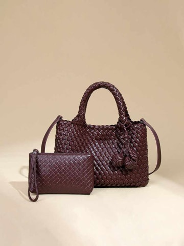 SUVRAI Henkeltasche in Braun - (B)24 x (H)22 x (T)13 cm