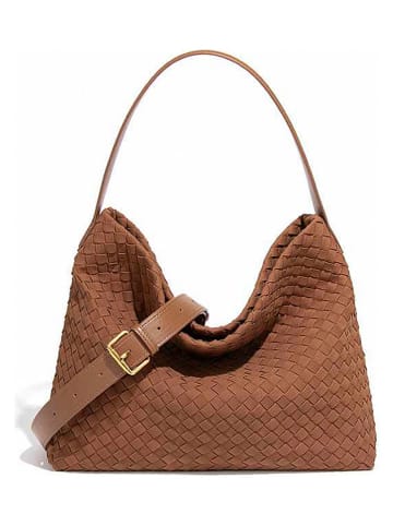 SUVRAI Schultertasche in Hellbraun - (B)34 x (H)29 x (T)11 cm