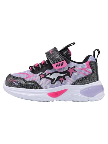 Kangaroos Sneakers "K-SLG Sparks EV" zwart/Lila