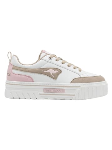 Kangaroos Sneakersy "Apex" w kolorze biało-beżowo-jasnoróżowym